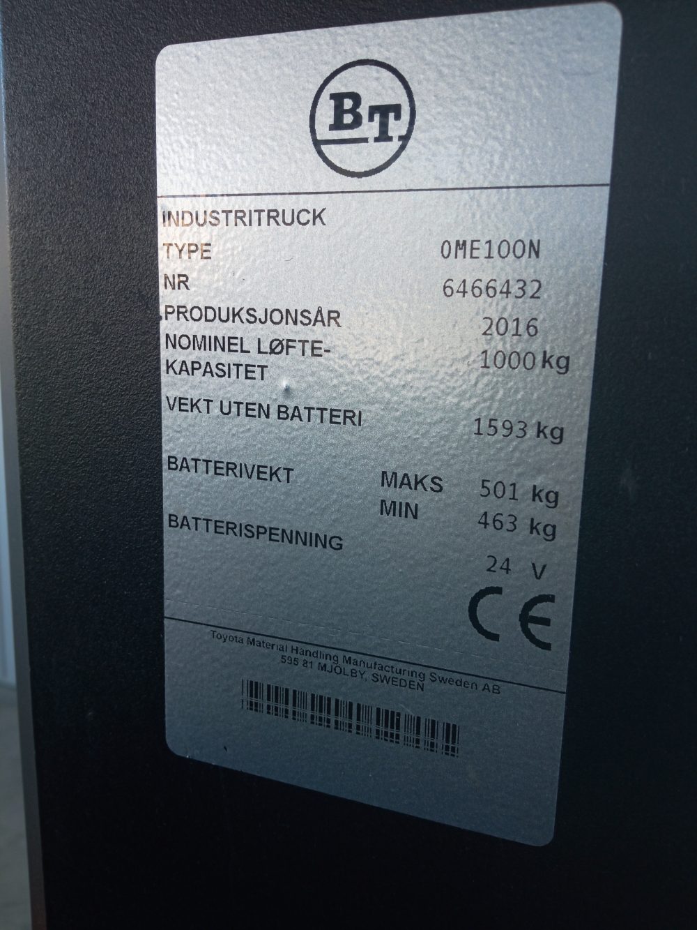 RECOGEPEDIDOS ELÉCTRICO BT OME-100N- RF-596-OCASIÓN-PRECIO.: 5900€ - Imagen 8