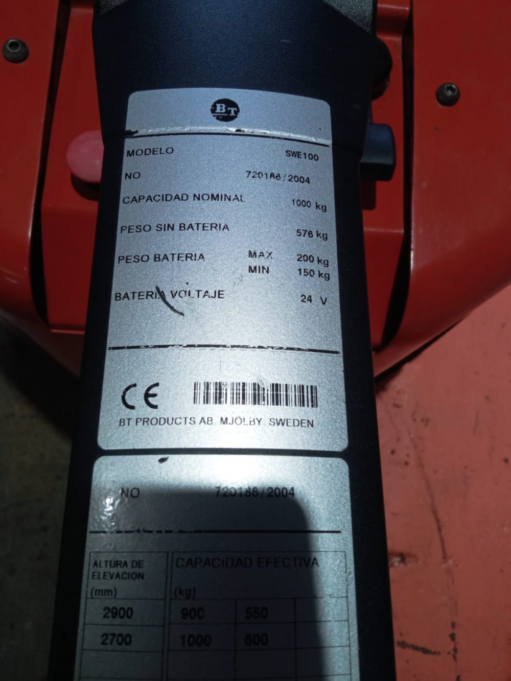 APILADOR ELÉCTRICO BT SWE100 - CON BATERÍA TRACCIÓN DE GEL- OCASIÓN- PRECIO: 2.950 € - Imagen 12