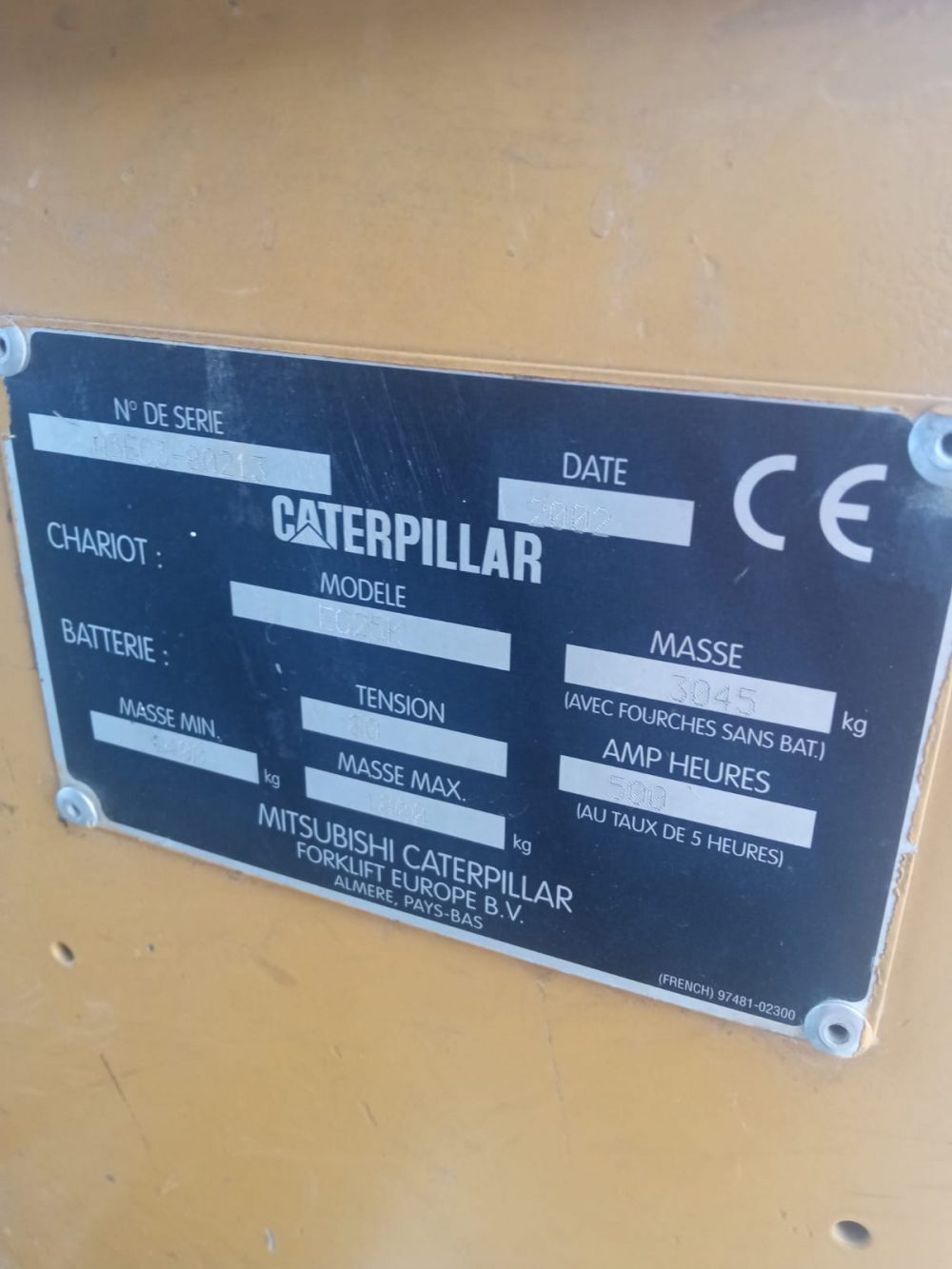 CARRETILLA ELÉCTRICA CATERPILLAR EC25K -2.5 Kg OCASIÓN - PRECIO: 7.800 € - Imagen 13