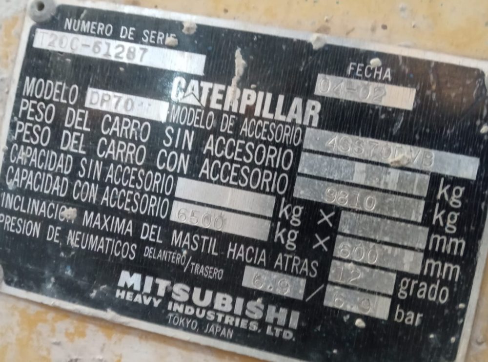 CARRETILLA ELEVADORA DIÉSEL CATERPILLAR DP70 -PRECIO: 22.800 € - Imagen 15