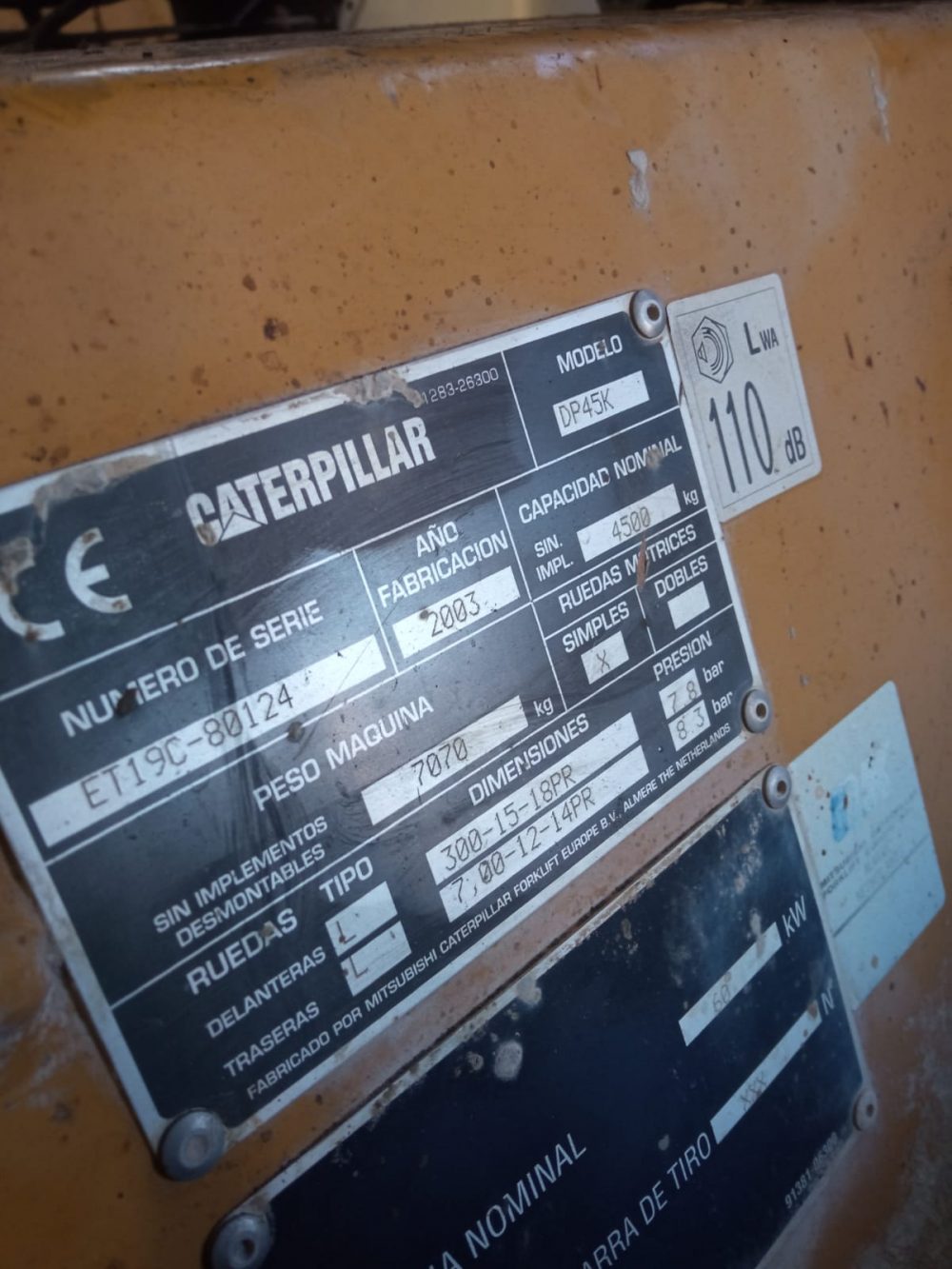 CARRETILLA ELEVADORA DIÉSEL CATERPILLAR DP45K -PRECIO: 14.900 € - Imagen 6