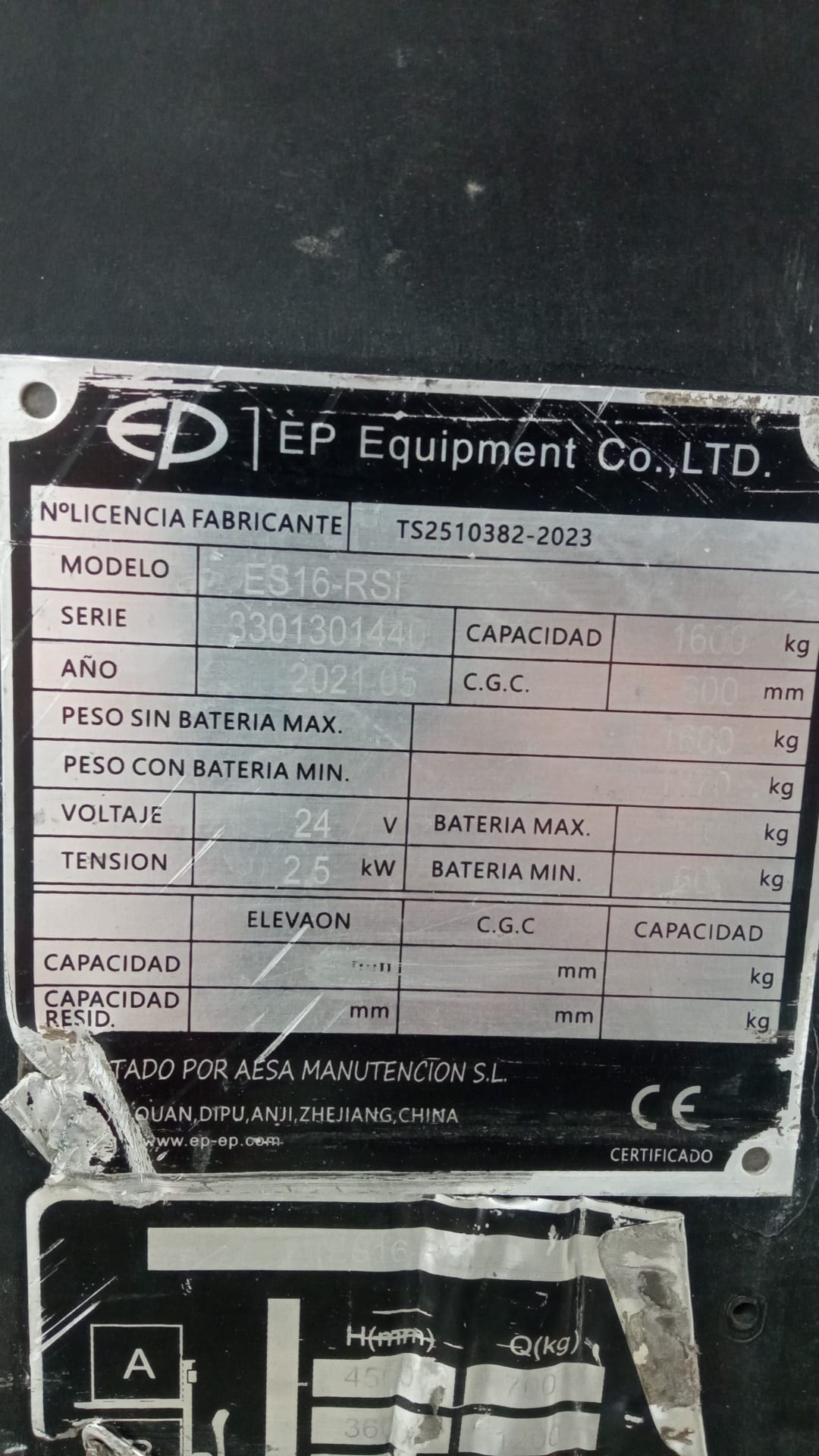 APILADOR ELÉCTRICO EP ES16-RSI - TRIPLEX - OCASIÓN - F-806 - PRECIO: 6.500 € - Imagen 17